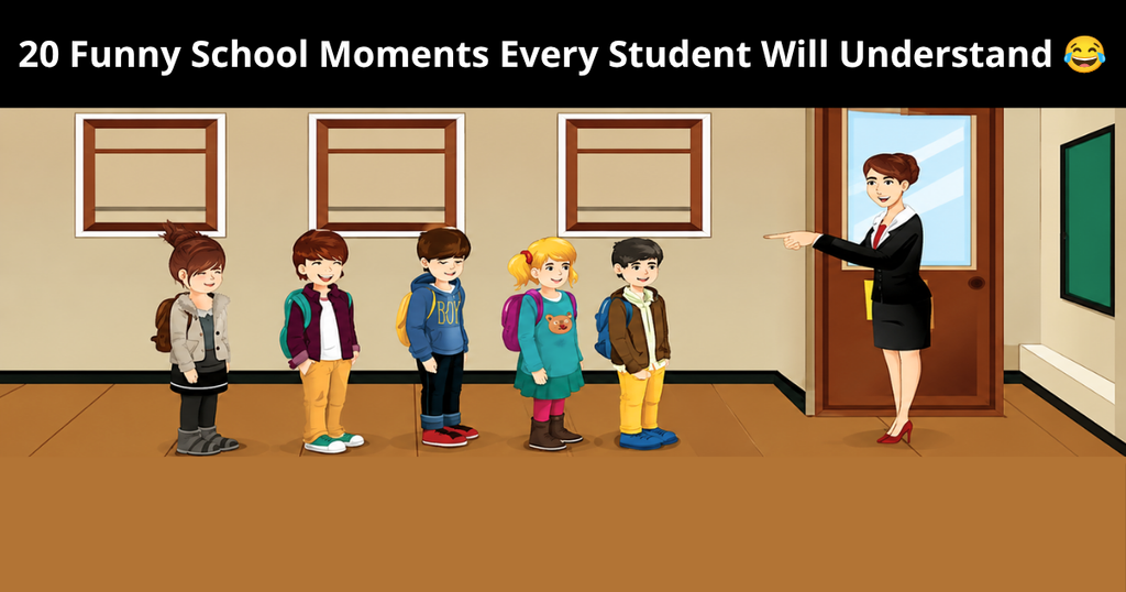 teacher and students funny school moments in classroom