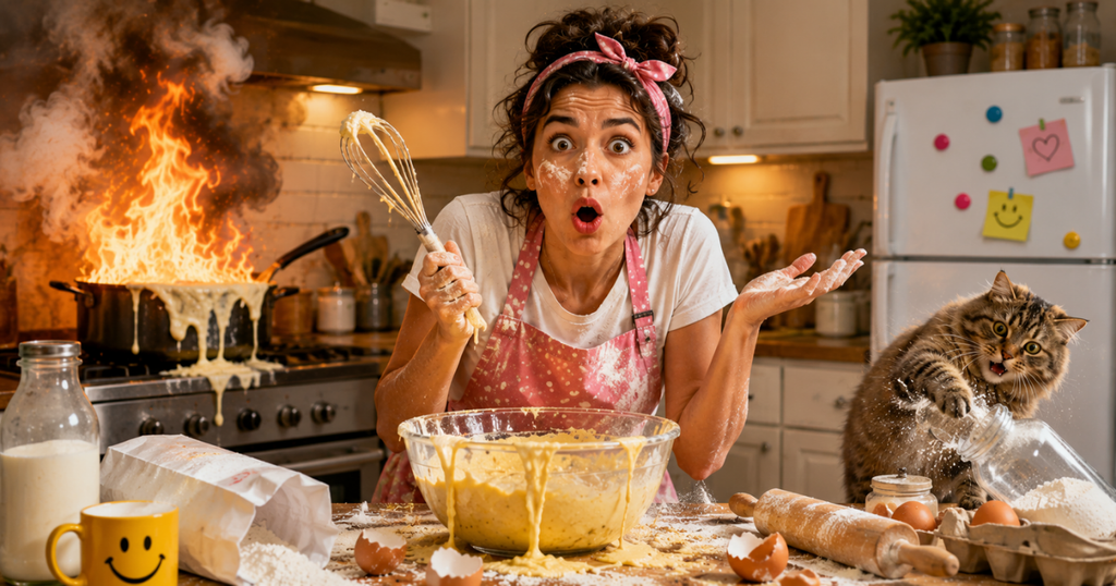 7 cooking mistakes in the kitchen with smoke and fire