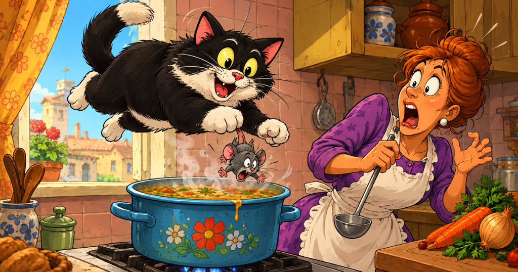 A funny cat and mouse story s